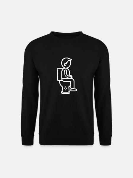 Toilette - Unisex Pullover - Schwarz