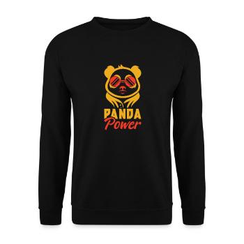 Drôle Panda Panda Ours Disant Lundi Cadeau - Sweat-shirt Unisexe - noir - Devant - Alina (178cm) & Michal (187cm)