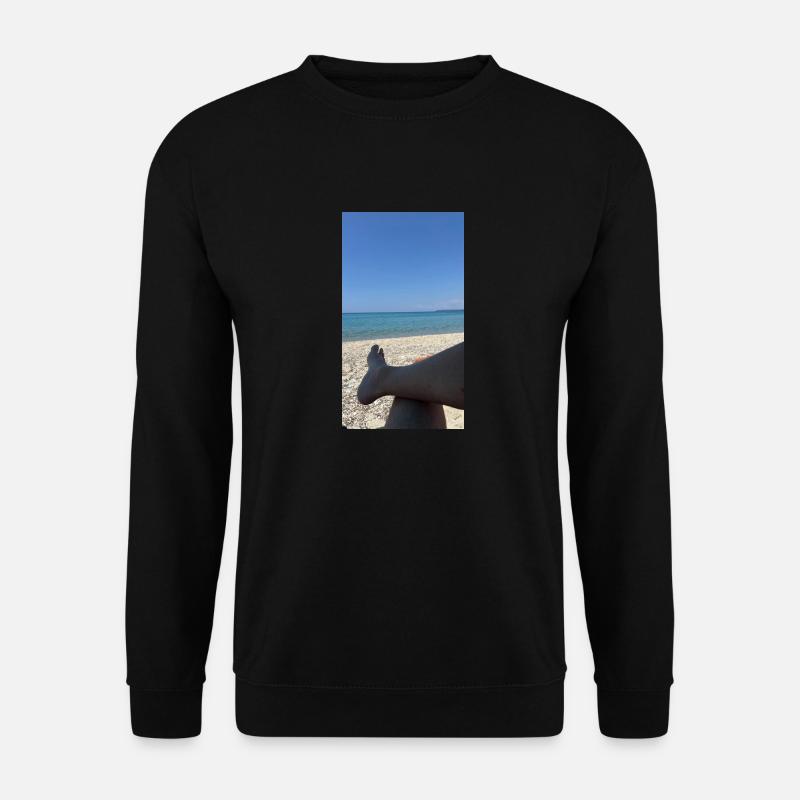 La Grèce sur la plage - Sweat-shirt Unisexe - noir