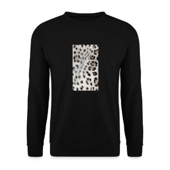 leopard - Unisex Pullover - Schwarz - Vorne - Alina (178cm) & Michal (187cm)