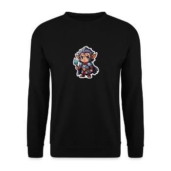 Dungeon Waldläufer - Unisex Pullover - Schwarz - Vorne - Alina (178cm) & Michal (187cm)