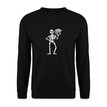 Accordion Player Accordion - Unisex Sweatshirt - black - Front - Alina (178cm) & Michal (187cm)