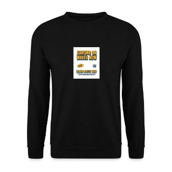 Cooles Surfing Logo - Unisex Pullover - Schwarz - Vorne - Alina (178cm) & Michal (187cm)