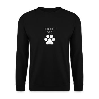 T-shirt d'amant de chien de papa de griffonnage - Sweat-shirt Unisexe - noir - Devant - Alina (178cm) & Michal (187cm)