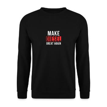 Make Diesel Great Again - Sweat-shirt Unisexe - noir - Devant - Alina (178cm) & Michal (187cm)