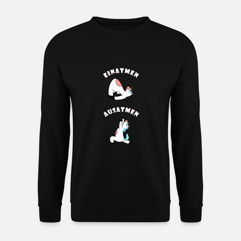 Yoga Unicorn - Unisex Pullover - Schwarz