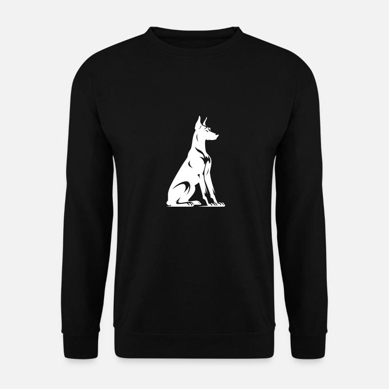 Schlichte Wachhund Dobermann Hunde Silhouette - Unisex Pullover - Schwarz