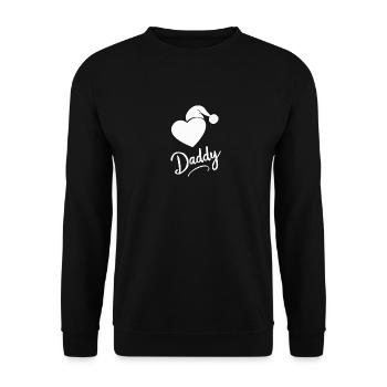Warm Daddy" - Unisex Sweatshirt - black - Front - Alina (178cm) & Michal (187cm)