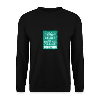 Polizistin - Unisex Pullover - Schwarz - Vorne - Alina (178cm) & Michal (187cm)