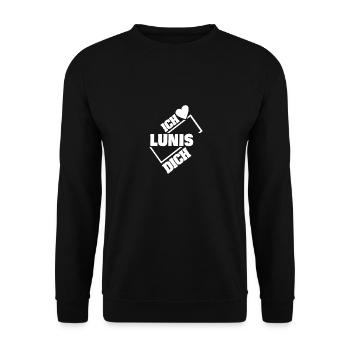 Liebespaar für Lunis Couple Liebe - Unisex Pullover - Schwarz - Vorne - Alina (178cm) & Michal (187cm)