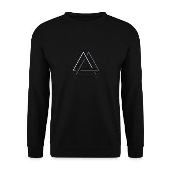 Berge Triangel – im Dreiklang - Unisex Pullover - Schwarz - Vorne - Alina (178cm) & Michal (187cm)