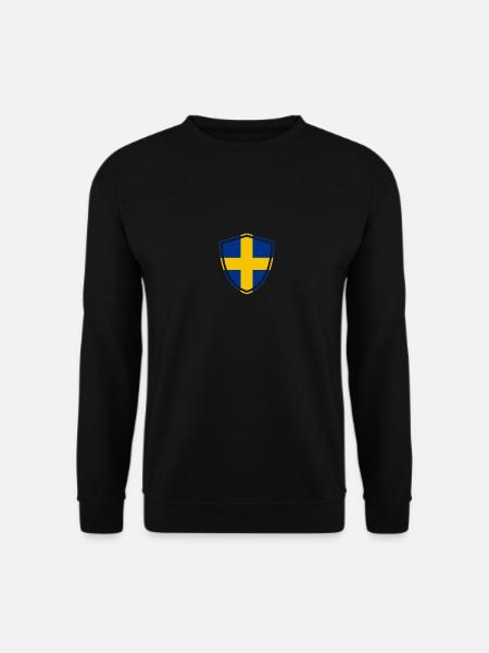 Schweden, Sverige, Stockholm, Elch, - Unisex Pullover - Schwarz