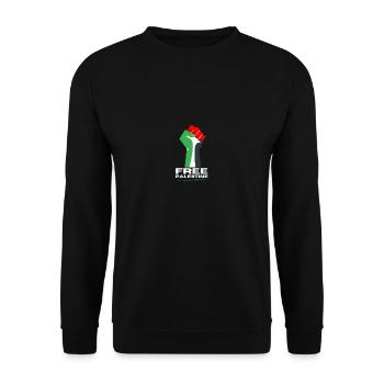 Free Palestine Freedom Freiheit - Unisex Sweatshirt - black - Front - Alina (178cm) & Michal (187cm)