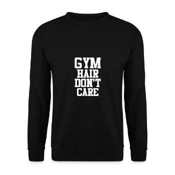 Les cheveux de gymnastique n’ont pas d’importance - Sweat-shirt Unisexe - noir - Devant - Alina (178cm) & Michal (187cm)
