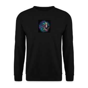 Vierge zodiaque aquarelle aquarelle Boho - Sweat-shirt Unisexe - noir - Devant - Alina (178cm) & Michal (187cm)