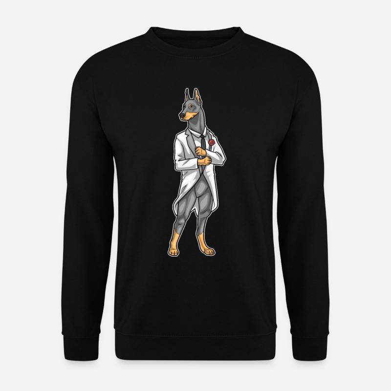 Doberman Groom Jacket Wedding - Unisex Sweatshirt - black