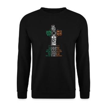 Celtic Cross - Unisex Sweatshirt - black - Front - Alina (178cm) & Michal (187cm)