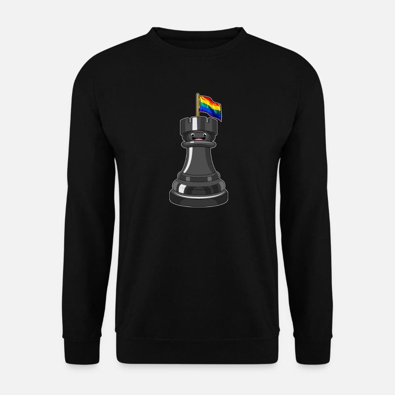 Schachfigur Turm Schach - Unisex Pullover - Schwarz