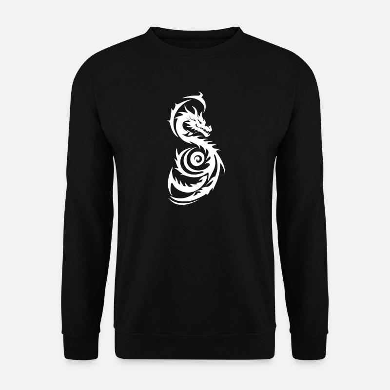 Vit stamfantasidrake - Unisextröja - svart
