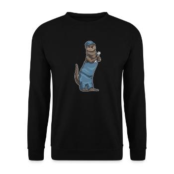 Atelier de clé mécanique Otter - Sweat-shirt Unisexe - noir - Devant - Alina (178cm) & Michal (187cm)