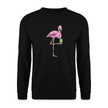 Popsicles flamants roses - Sweat-shirt Unisexe - noir - Devant - Alina (178cm) & Michal (187cm)