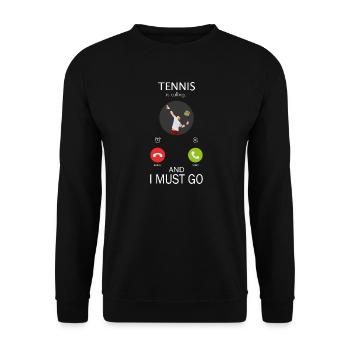 Tennis is calling - Unisex Pullover - Schwarz - Vorne - Alina (178cm) & Michal (187cm)