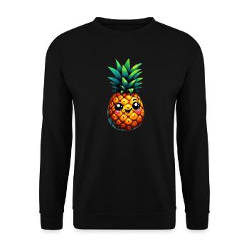 Ananas - Sweat-shirt Unisexe - noir - Devant - Alina (178cm) & Michal (187cm)