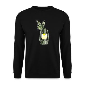 Lanterne Papillon - Sweat-shirt Unisexe - noir - Devant - Alina (178cm) & Michal (187cm)