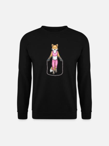 Fuchs Seilspringen Springseil Fitness - Unisex Pullover - Schwarz