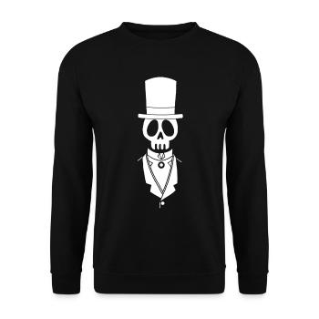 Tête de mort blanche vintage - Sweat-shirt Unisexe - noir - Devant - Alina (178cm) & Michal (187cm)