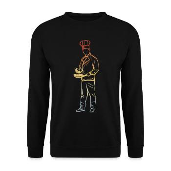 Küchenchef - Unisex Pullover - Schwarz - Vorne - Alina (178cm) & Michal (187cm)