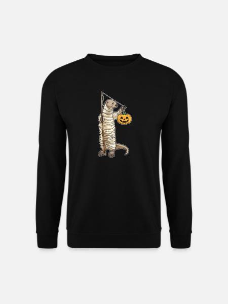 Otter Halloween Fishing - Unisex Sweatshirt - black