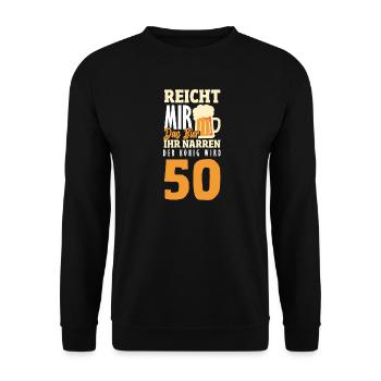 Lustiges 50. Geburtstag Geburtstagsshirt Geschenk - Unisex Pullover - Schwarz - Vorne - Alina (178cm) & Michal (187cm)