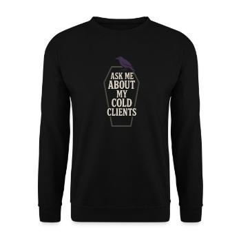 Cadavre Science Humour noir Mort Positif - Sweat-shirt Unisexe - noir - Devant - Alina (178cm) & Michal (187cm)