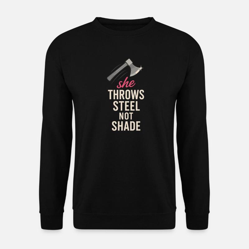 Frauen Axtwerfen Geschenk I Steckäxte - Unisex Pullover - Schwarz