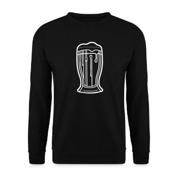Beer Minimal : L’art de boire - Sweat-shirt Unisexe - noir - Devant - Alina (178cm) & Michal (187cm)