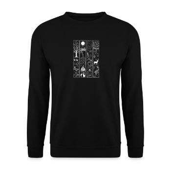 Seasons - Unisex Sweatshirt - black - Front - Alina (178cm) & Michal (187cm)