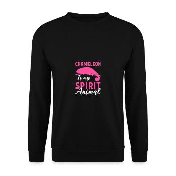 Chameleon Emotional Person Gift - Unisex Sweatshirt - black - Front - Alina (178cm) & Michal (187cm)