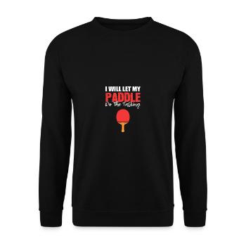 Discours Cadeau joueur professionnel - Sweat-shirt Unisexe - noir - Devant - Alina (178cm) & Michal (187cm)
