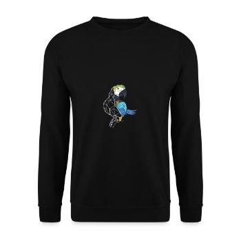Roue Perroquet Ornithologie Cadeau - Sweat-shirt Unisexe - noir - Devant - Alina (178cm) & Michal (187cm)