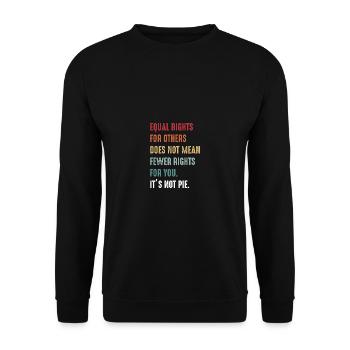 L’égalité des droits pour les autres ne signifie pas moins - Sweat-shirt Unisexe - noir - Devant - Alina (178cm) & Michal (187cm)