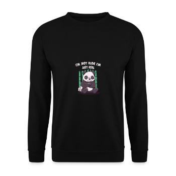I'm not rude I'm real sarcastic - Unisex Sweatshirt - black - Front - Alina (178cm) & Michal (187cm)
