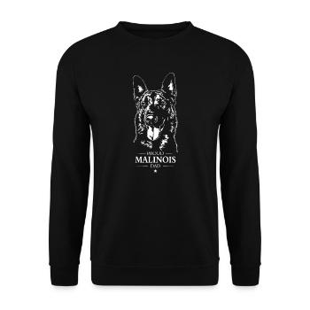 Malinois Dad Dog Dog Wilsigns - Unisex Sweatshirt - black - Front - Alina (178cm) & Michal (187cm)