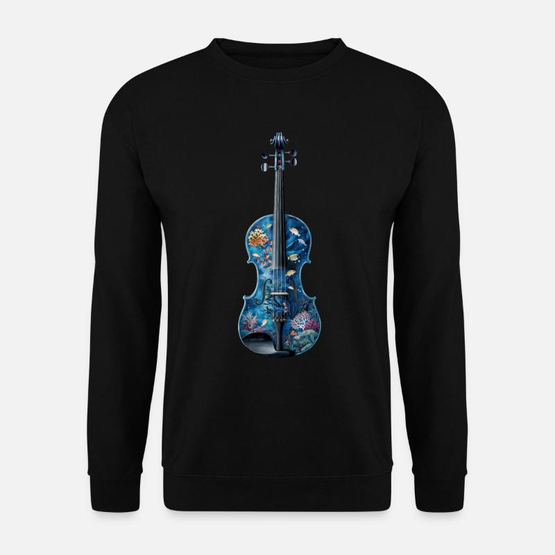 Fisch Violine - Unisex Pullover - Schwarz