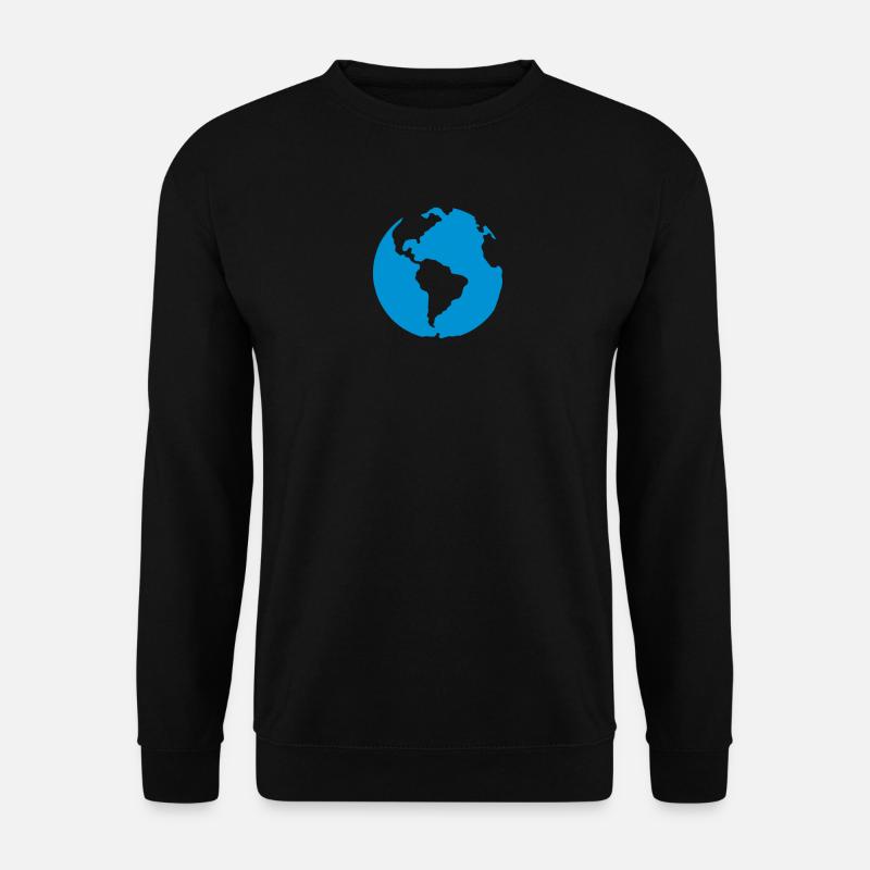 Planet earth blue icon 2805 - Unisex Sweatshirt - black