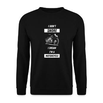Motocycliste Motard Drôle de Moto - Sweat-shirt Unisexe - noir - Devant - Alina (178cm) & Michal (187cm)