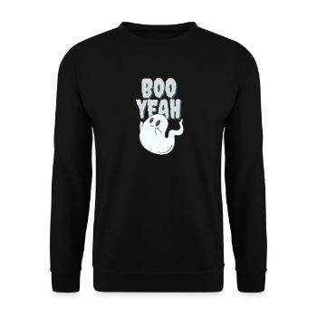 Boo oui - fantôme mignon - Sweat-shirt Unisexe - noir - Devant - Alina (178cm) & Michal (187cm)
