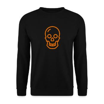 Schädel - Unisex Pullover - Schwarz - Vorne - Alina (178cm) & Michal (187cm)