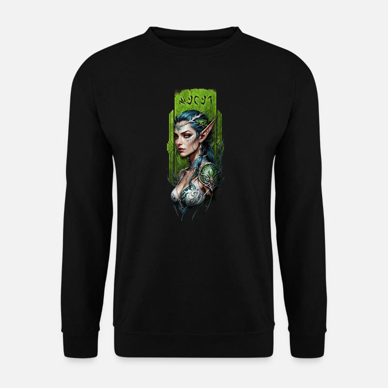 Enchanted Forest elf Guardian - Unisex Sweatshirt - black