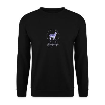 Alpakaliebe - Alpaka, Liebe, Tiere - Unisex Pullover - Schwarz - Vorne - Alina (178cm) & Michal (187cm)
